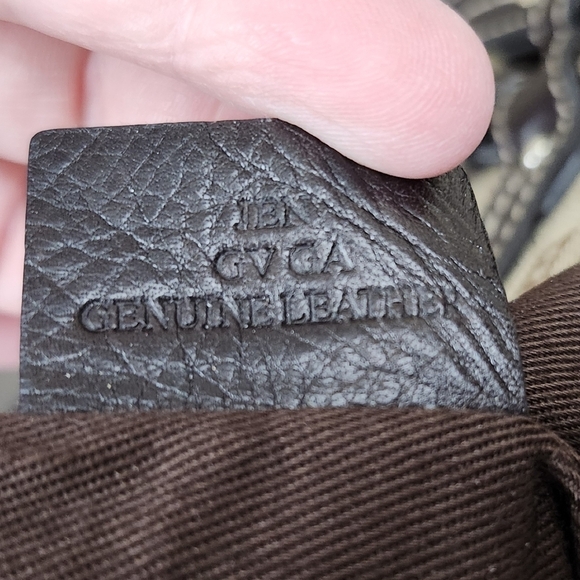 Bally Leather Harness Canvas Print Bag Satchel Tote Purse - Picture 11 of 12